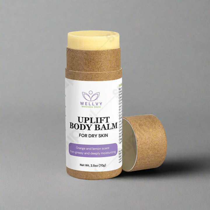 WELLVY Uplift Moisturizing Body Balm – Citrus & Ginger Aromatherapy, Eco-Friendly Formula