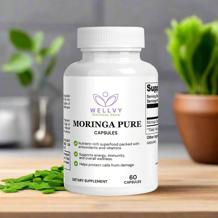 WELLVY Moringa Capsules – Nutrient-Packed Superfood for Wellness - wellvy wellness store