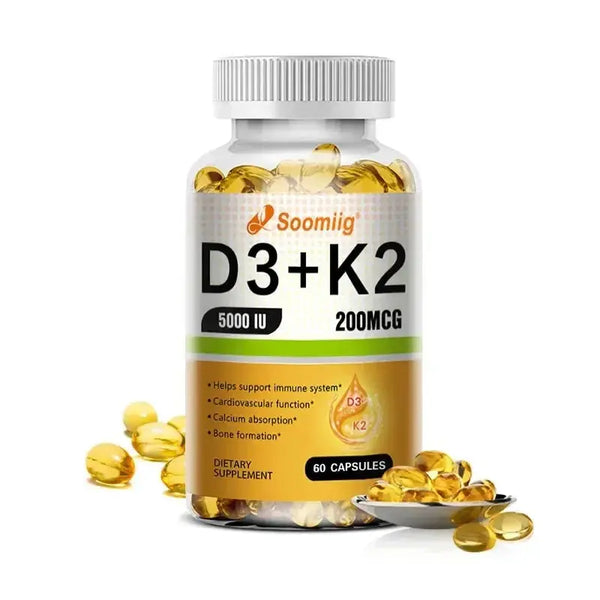 SOOMIIG Vitamin D3 + K2 Capsules: Bone & Immune Support - wellvy wellness store