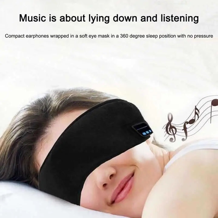 Rondaful 5.0 Wireless 3D Bluetooth Sleep Mask & Headset - Stereo Head-Mounted Eye Mask with Washable Fabric