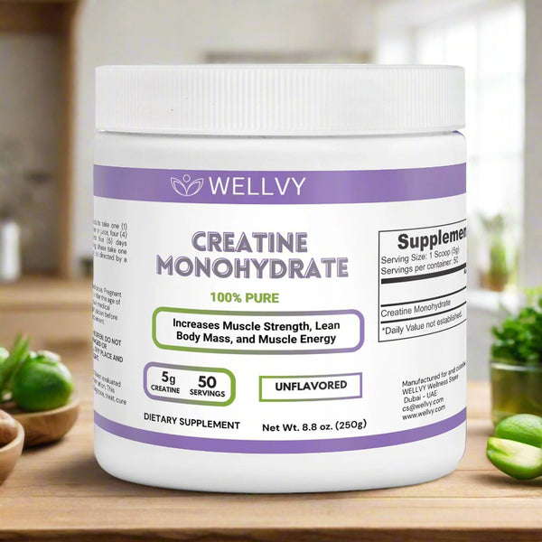 WELLVY Creatine Monohydrate Supplement-wellvy wellness store