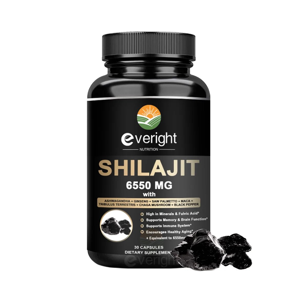 Everight Himalayan Shilajit: Enhanced with Herbs for Overall Vitality - wellvy wellness store