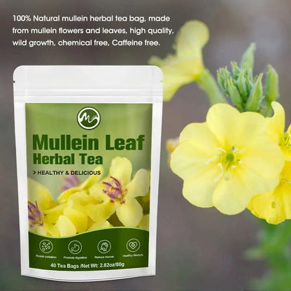 Minch Herbal Mullein Leaf Tea - Natural Lung Cleanse, Detoxification, & Cough Relief - wellvy wellness store