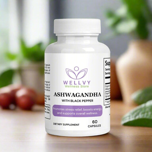 WELLVY Ashwagandha Capsules – Stress Relief & Wellness Support - wellvy wellness store