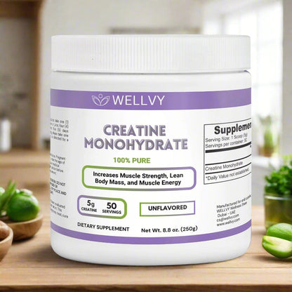 WELLVY Creatine Monohydrate Supplement: Pure Strength - wellvy wellness store