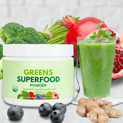 WELLVY Greens Superfood Powder: Daily Nutrient Boost - wellvy wellness store