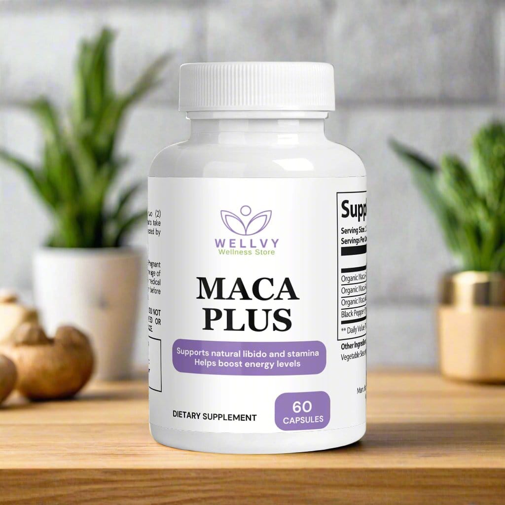 WELLVY Maca Power Capsules - Triple - Blend for Energy, Hormonal Balance & Performance - wellvy wellness store