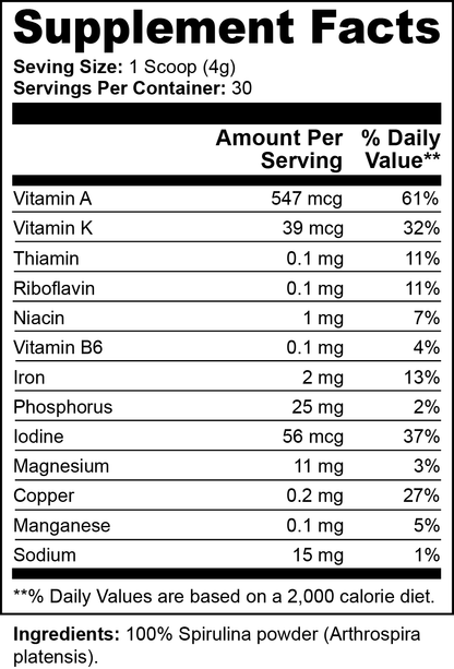 WELLVY Organic Spirulina Powder – Nutrient - Dense Superfood for Daily Wellness - wellvy wellness store