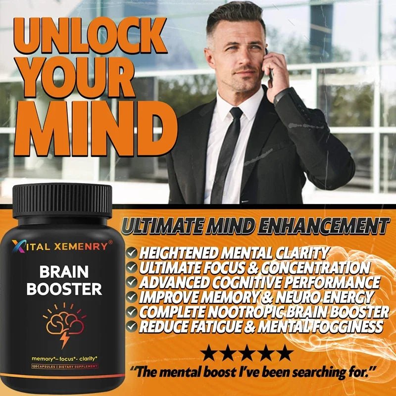 XEMENRY Advanced Nootropic Brain Booster - Premium Cognitive Support Supplement - wellvy wellness store